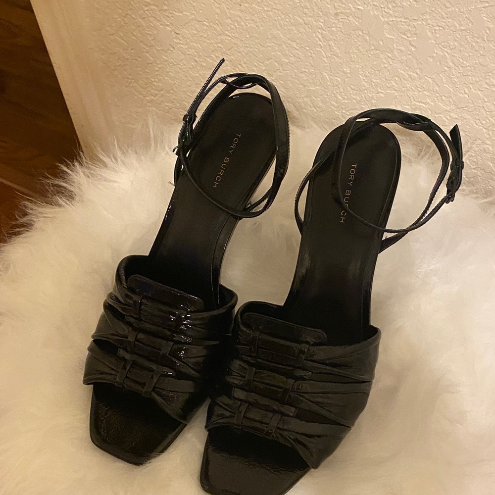 Tory Burch Black Strappy Heels - Picture 4 of 5
